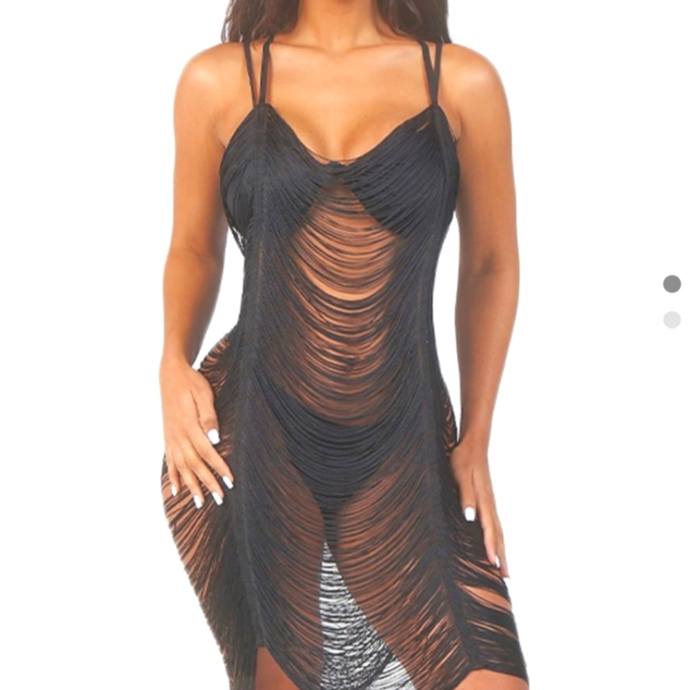 Fringe  coverup dress